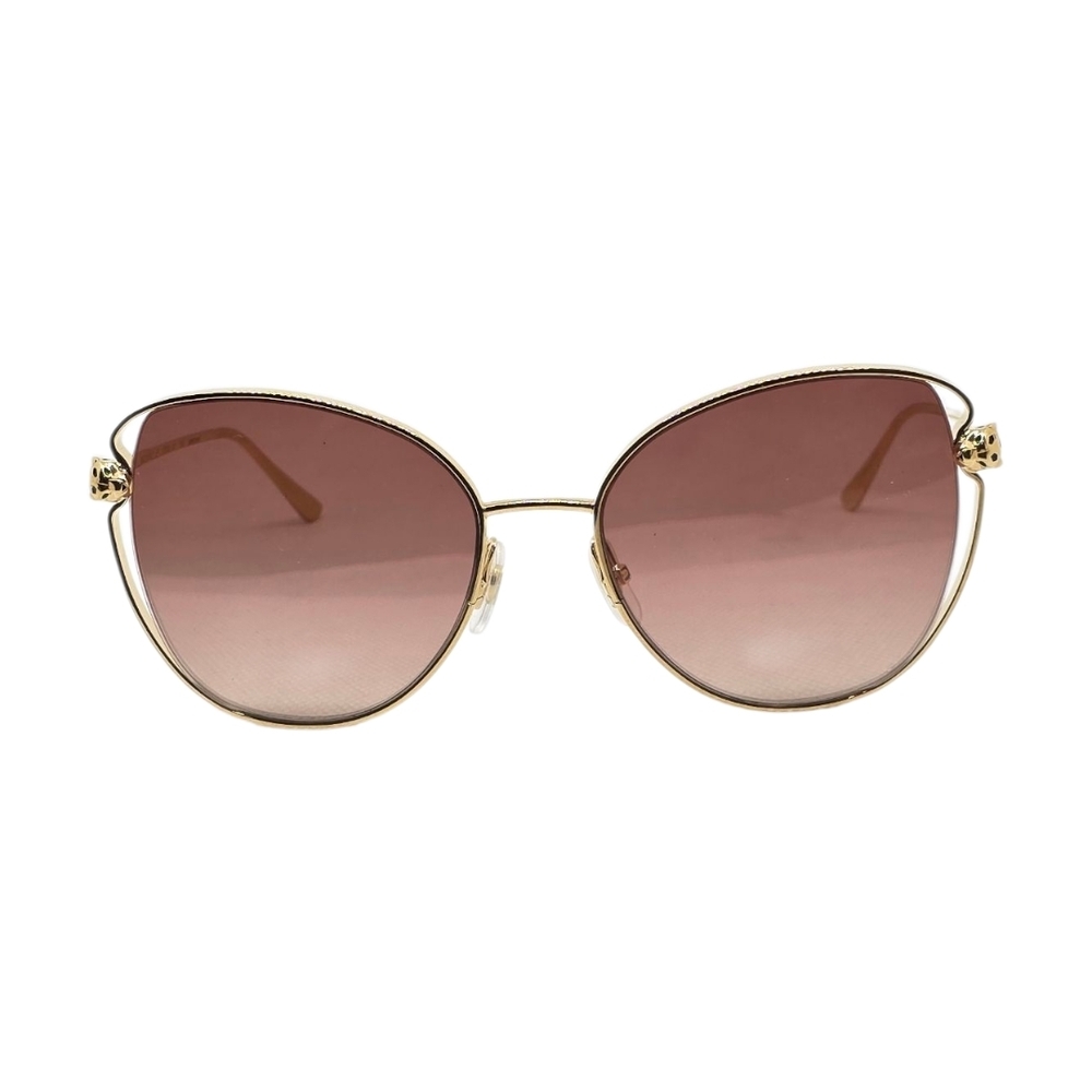 Chic CARTIER Gold Sunglasses with pinkish Gradient Lenses 100% AUTHENTIC !!!